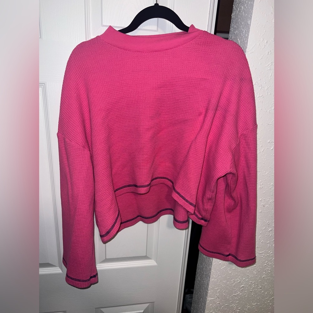 Pink converse crop top